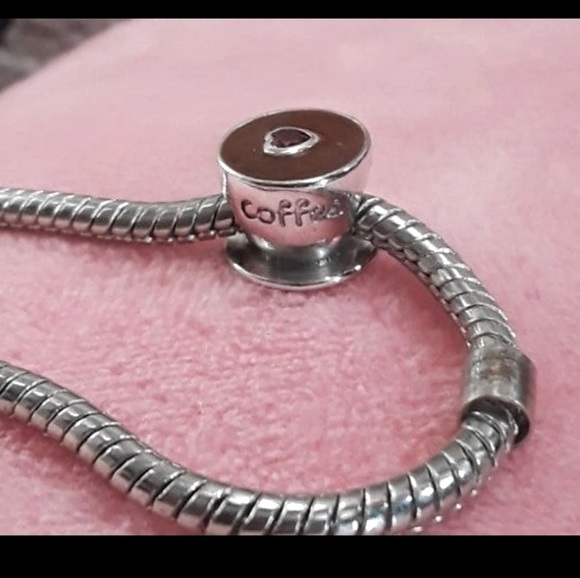 PANDORA COMPATIBLE LOVE COFFEE S925 STERLING SILVER CHARM - Picture 4 of 4
